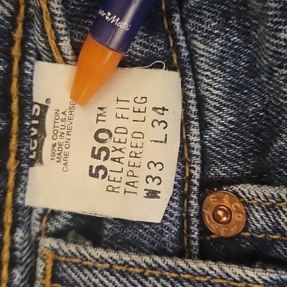 Levi's 550 Relax Fit Taper Raw Hem Size 31×31 - Picture 9 of 9